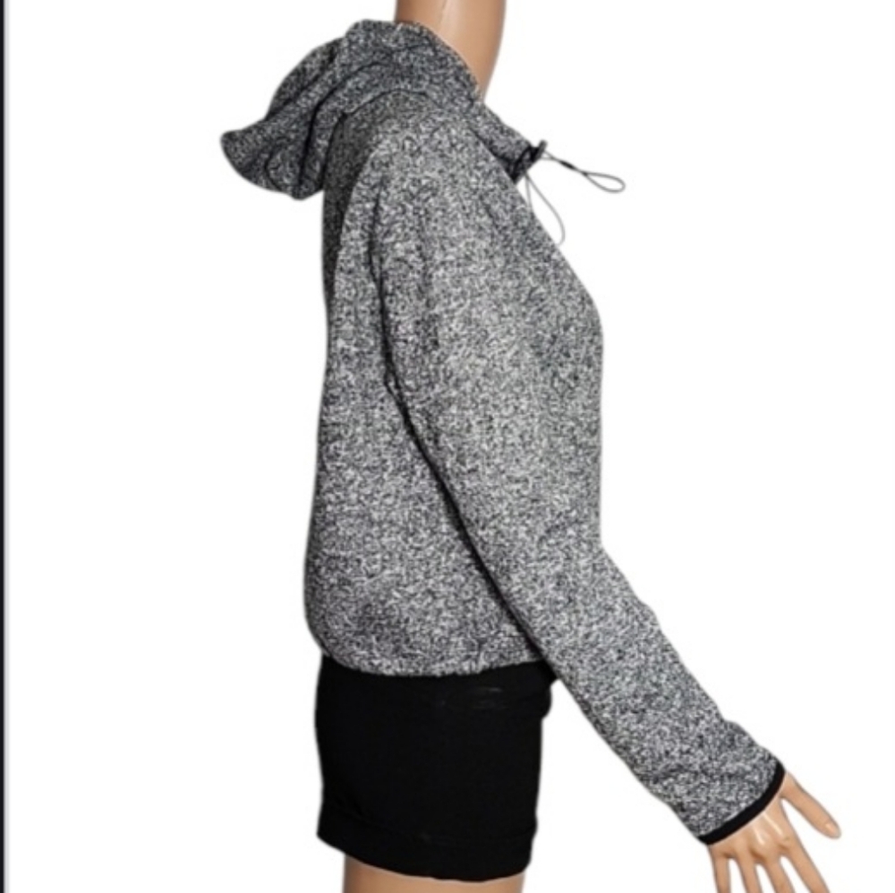 Victoria's Secret PINK Gray Hooded Crop Sweatshirt, Size S Small - Picture 8 of 13